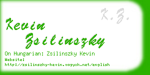 kevin zsilinszky business card